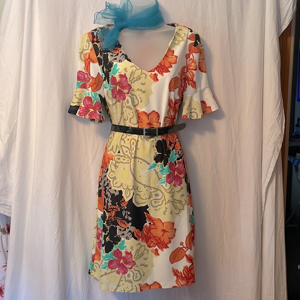 Womens Versatile Dress by LTX Sportswear SZ M Bright Colors on white Comfortable